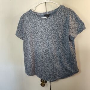 Women's Blue Patterned Top